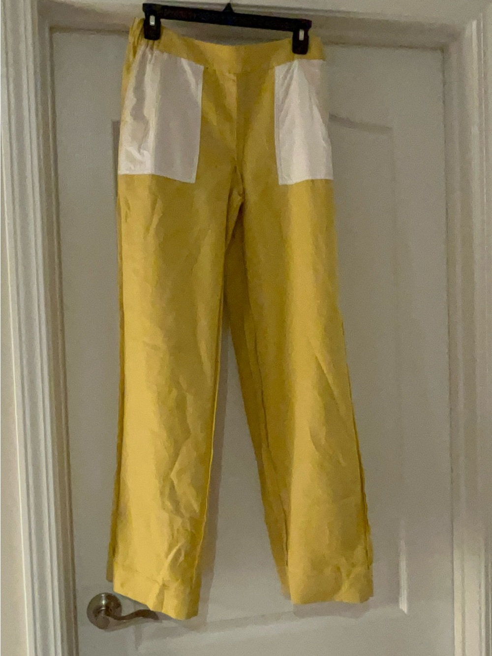 BANANA REPUBLIC WIDE-LEG HIGH-RISE LINEN-BLEND PANT XS - Picture 4 of 11